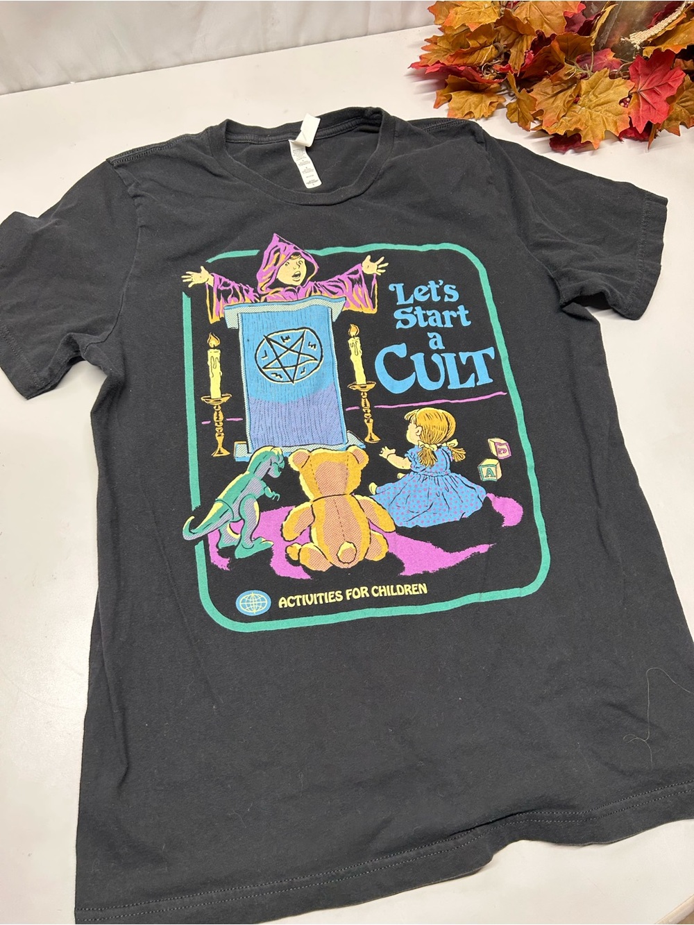 Let's Start a Cult Graphic T-Shirt - Black
